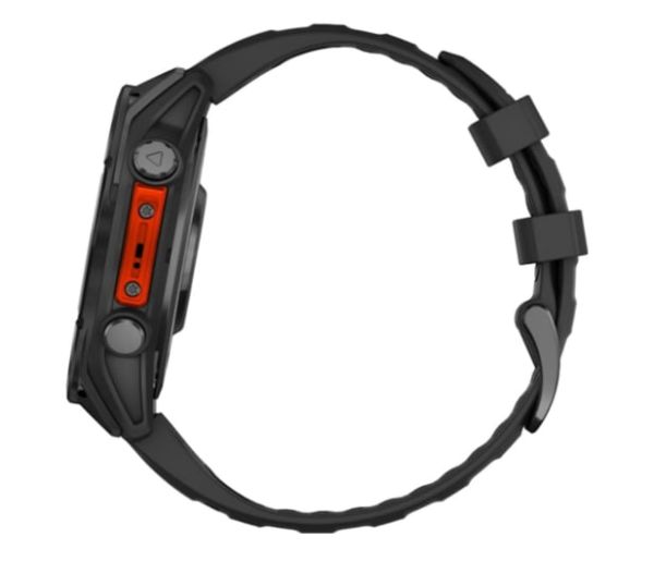 Garmin fenix 8 AMOLED 47 мм сірий з чорним ремінцем